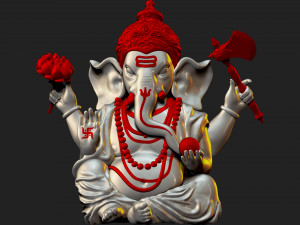 ganesh ji ready for 3d print Model Cetak 3D