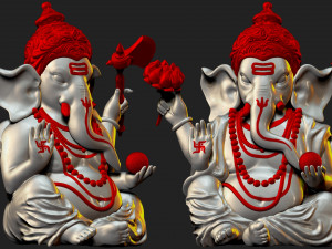 ganesh ji ready for 3d print Model Cetak 3D