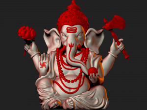 ganesh ji ready for 3d print Model Cetak 3D