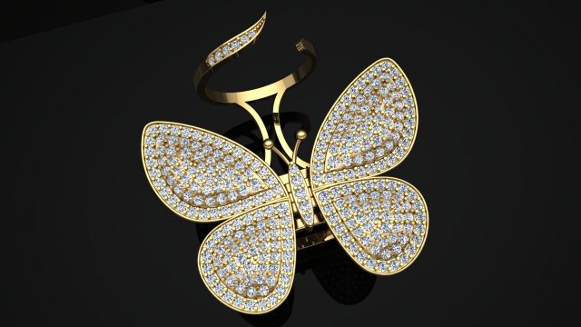 Moving butterfly ring sale