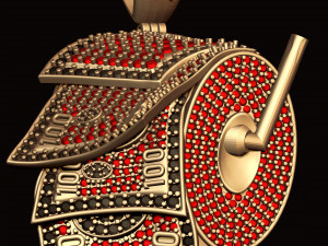 dollar diamond roll pendant 3D Принт Модель