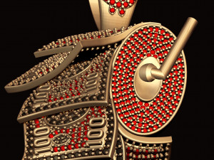 dollar diamond roll pendant 3D Принт Модель