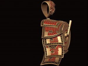 dollar diamond roll pendant 3D Print Model