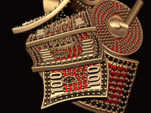dollar diamond roll pendant 3D Print Model