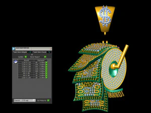 dollar diamond roll pendant 3D Print Model