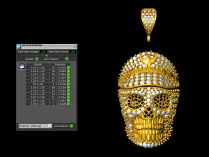 diamond skull captain pendant 3D Print Model