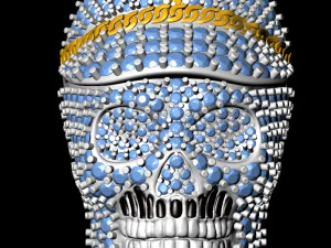 diamond skull captain pendant 3D Print Model