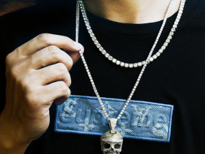 diamond skull captain pendant Modèles 3D en vedette