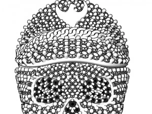 diamond skull captain pendant 3D Print Model