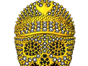 diamond skull captain pendant 3D Print Model