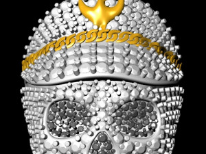 diamond skull captain pendant Modèles 3D en vedette
