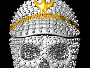 diamond skull captain pendant 3D Print Model