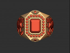 two dragon gateway ring 3D Принт Модель