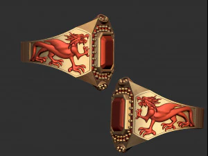 two dragon gateway ring 3D Print Model