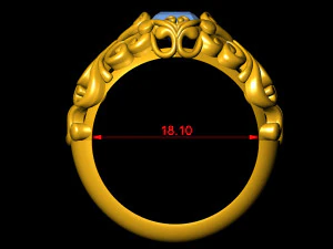 emerald filigree ring 2 3D Print Model