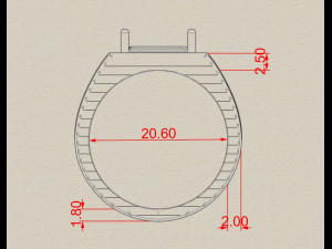 emerald ring with stripes 3D Принт Модель
