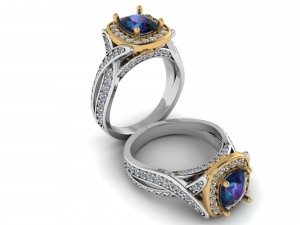 engagement ring 001 3D-printmodel