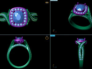 engagement ring 001 3D Print Model