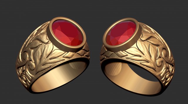 engraved ring ready for 3d print 3D Print Model .c4d .max .obj .3ds .fbx .stl .blend 