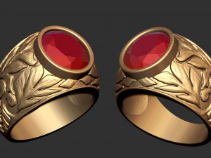 gravierter Ring, bereit f&uuml;r den 3D-Druck 3D Druckmodell