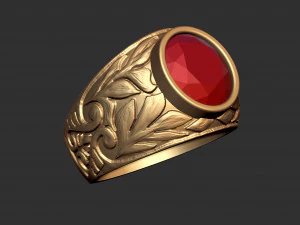 engraved ring ready for 3d print 3D Print Model