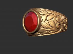 engraved ring ready for 3d print 3D Print Model