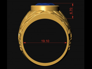 engraved ring ready for 3d print 3D Print Model