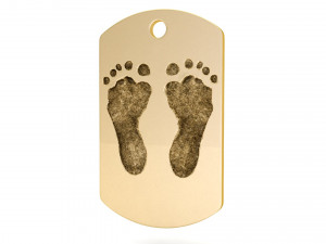 footprint pendant tag 3D Baskı Modeli