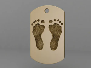 footprint pendant tag 3D Print Model