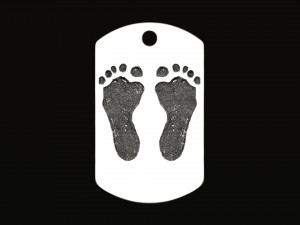 footprint pendant tag 3D Baskı Modeli