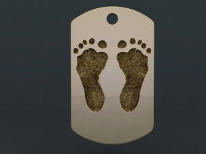 footprint pendant tag 3D Print Model