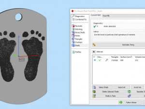 footprint pendant tag 3D Baskı Modeli