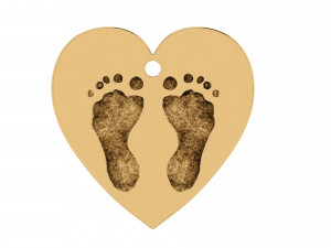 heart pendant with footprint 3D 프린트 모델