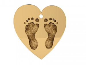 heart pendant with footprint 3D 프린트 모델