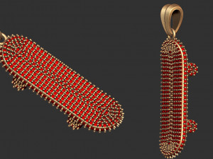 skateboard pendant 3D Print Model