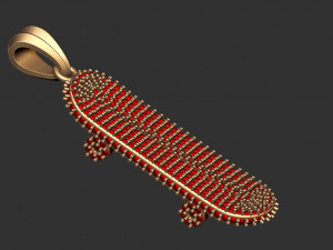 skateboard pendant 3D Print Model