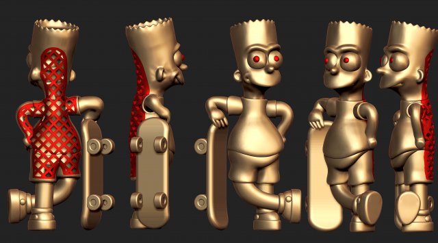 bart cartoon pendant 3D Принт Модель .c4d .max .obj .3ds .fbx .stl .blend 