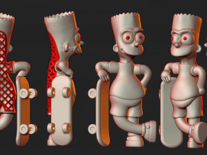 bart cartoon pendant 3D Print Model