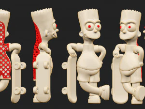 bart cartoon pendant 3D Print Model