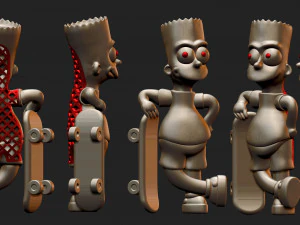 bart cartoon pendant 3D Print Model