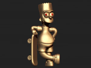 bart cartoon pendant 3D Print Model