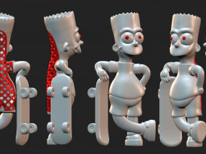 bart cartoon pendant 3D Print Model