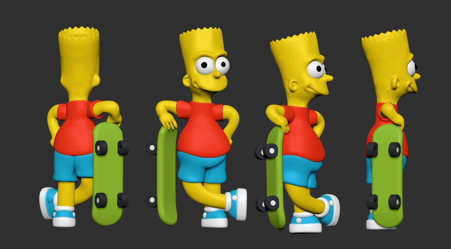 bart cartoon 3D Print Model .c4d .max .obj .3ds .fbx .stl .blend 