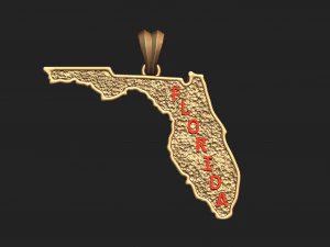 florida hammer texture pendant 3D Print Model