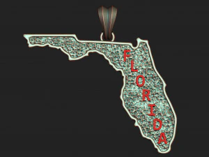 florida hammer texture pendant 3D Print Model