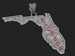 florida hammer texture pendant 3D Print Model