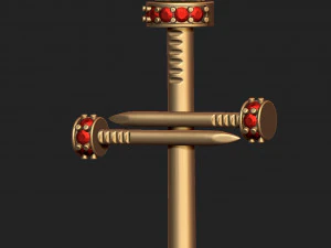 cross nail diamond pendant 3D Print Model