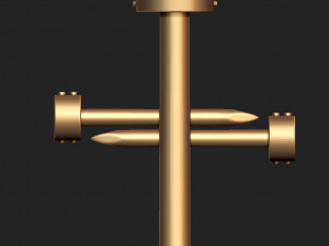 cross nail diamond pendant 3D 프린트 모델