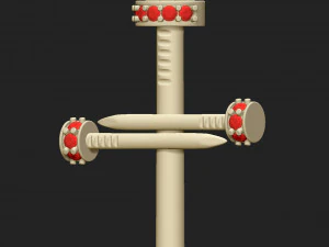 cross nail diamond pendant 3D Print Model
