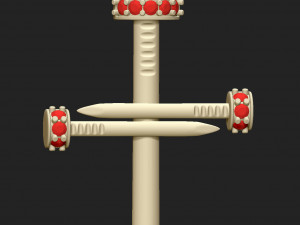 cross nail diamond pendant 3D 프린트 모델